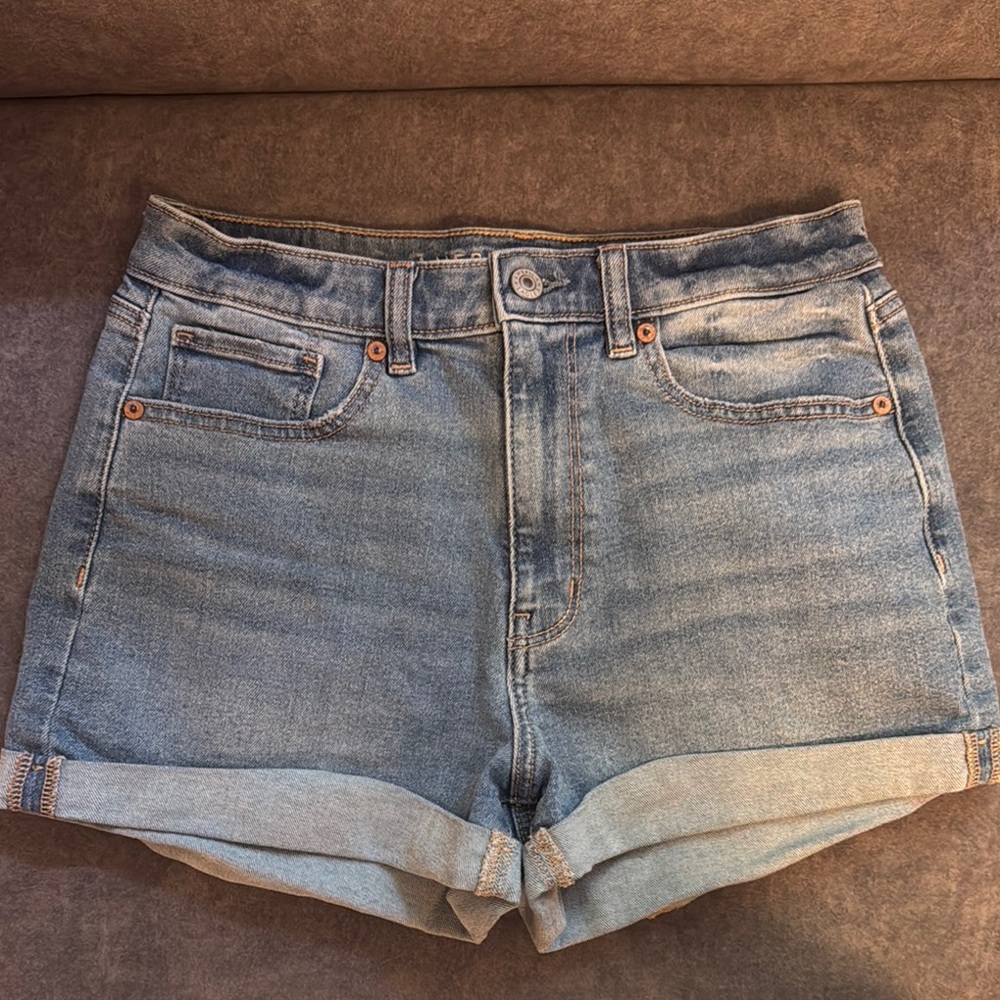 American Eagle Outfitters Blue Jean Shorts Distressed Casual